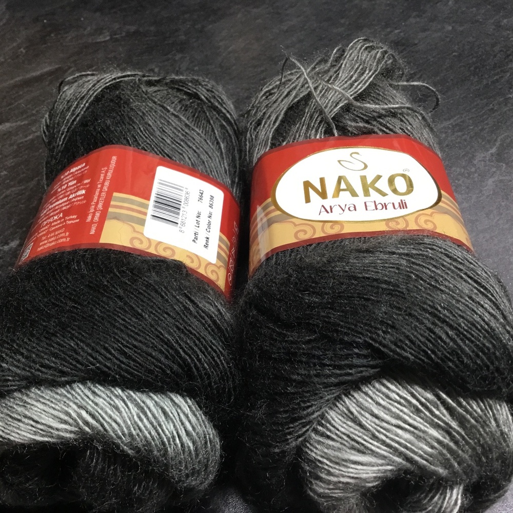 Two skeins Nako Arya Ebruli yarn